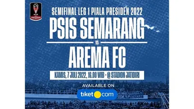 Live streaming PSIS Semarang vs Arema FC Kamis 7 Juli 2022
