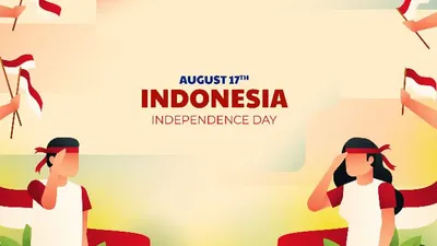 Ilustrasi ucapan dirgahayu Indonesia dalam bahasa Inggris.