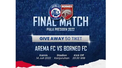 Link Live Streaming Arema FC dan Borneo FC Kamis 14 Juli 2022 pukul 20.30 WIB