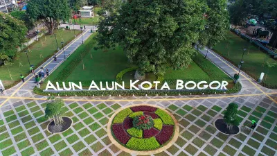 Penampakan Alun-alun Kota Bogor nampak dari atas. (Yogi Faisal/Dok Pemkot Bogor)