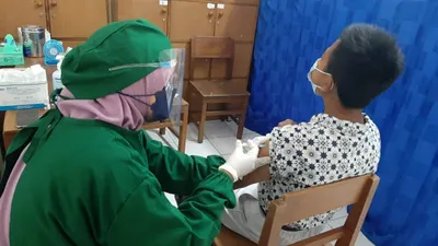 Ilustrasi vaksinasi pelajar yang dilakukan Pemkot Solo pada Agustus lalu.