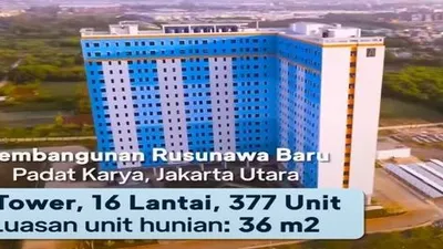 Salah satu Rusunawa di Jakarta yang baru saja diresmikan Gubernur DKI Jakarta Anies Baswedan  / Tangkap layar @dkijakarta