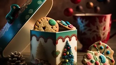Ilustrasi kue kering Natal.