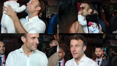 Profil-Biodata Presiden Prancis Emmanuel Macron yang Blusukan hingga Gendong Bayi di Bali