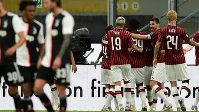 Juventus kalah 4-2 saat bertandang ke markas AC Milan di San Siro, Rabu (8/7/2020) dini hari WIB. (AFP/Miguel Medina)