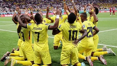 Perayaan gol Ekuador di pertandingan melawan Qatar dalam Piala Dunia 2022.