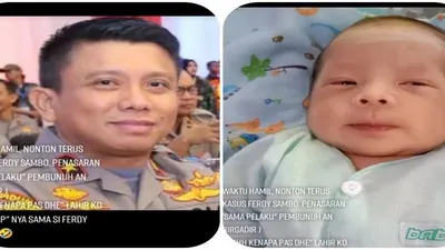 Viral Seorang ibu curhat anaknya yang baru saja lahir mirip Ferdy Sambo /TikTok @olyviaputrianggraeni4