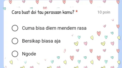 Viral tes ujian mencintai diem-diem di kalangan pengguna internet.