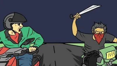 Ilustrasi aksi begal