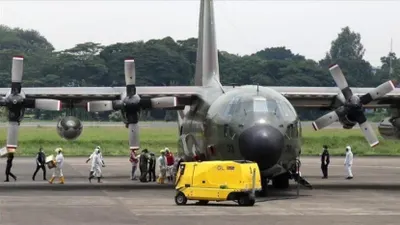 Ilustrasi pesawat hercules.