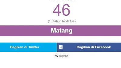 Cara melihat hasil tes usia mental.