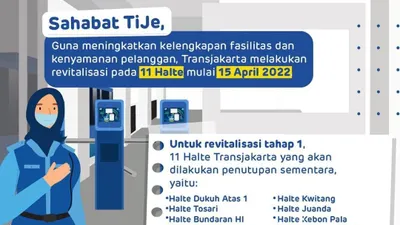 Informasi tak beroperasinya TransJakarta.