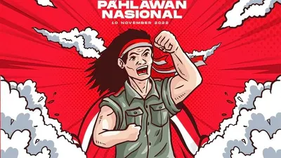 Ilustrasi sejah Hari Pahlawan Nasional pada 10 November.
