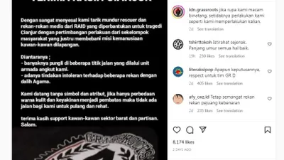 Relawan Gempa Bumi Cianjur Dapat Perlakuan Tak Menyenangkan, Warganet: Lebih Baik Pulang!