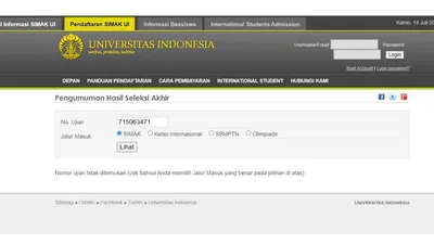 Link Pengumuman Hasil SIMAK UI 2022 Hari Ini Pukul 15.00 WIB