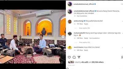 Bertemu Ustaz Abdul Somad, Daniel Mananta Didoakan Netizen Segera Dapat Hidayah