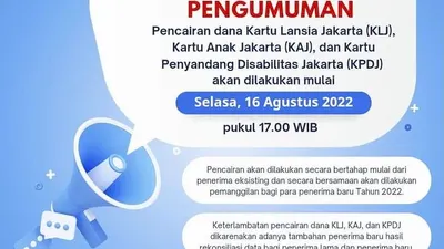Selamat! Dinsos DKI Jakarta Kembali Cairkan KLJ, KAJ, dan KPDJ Hari Ini, Simak Pengumumannya dalam Artikel ini! / instragram dinsosdkijakarta
