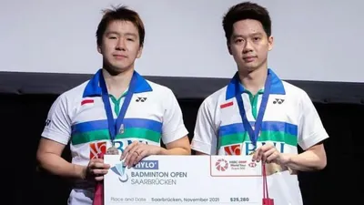 Ilustrasi, pasangan The Minions Marcus dan Kevin siap tampil di Denmark Open 2022.