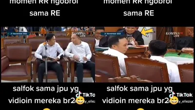 Bharada E dan Bripka RR Ngobrol Sambil Tersenyum di Ruang Sidang , Momen JPU Rekam Aksi Keduanya Bikin Salfok