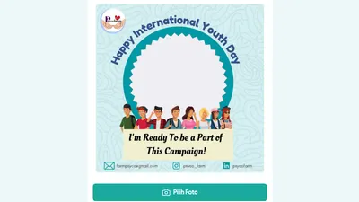 Link download twibbon Hari Remaja Internasional pada 12 Agustus 2022.