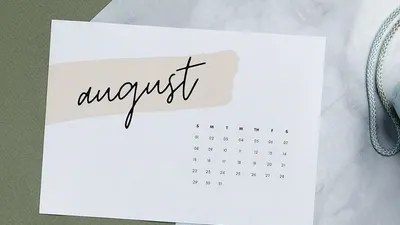 Ilustrasi kalender Agustus