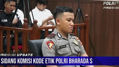 Bharada Sadam, sopir Ferdy Sambo yang terkena hukuman demosi 1 tahun akibat intimidasi wartawan.