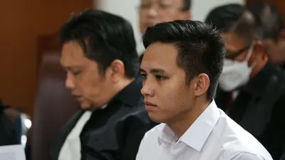 Bharada E di persidangan kasus pembunuhan Brigadir J