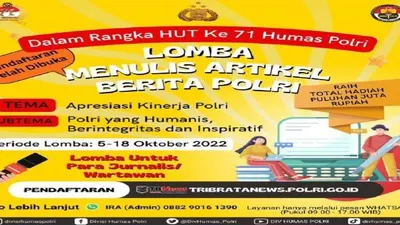  Poster lomba yang diunggah oleh Humas Polri. Twitter @/DivHumas_Polri