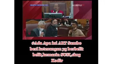 Beri Kesaksian Berbelit-belit, Kodir ART Ferdy Sambo Terancam Dijadikan Tersangka Oleh Jaksa