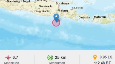 Informasi gempa bumi di Malang dan sekitarnya [Tangkapan layar BMKG]