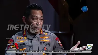 Listyo Sigit saat memberi keterangan mengenai alasan tidak menahan Putri Candrawati dalam acara Kick Andy/metrotvnews