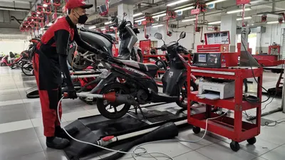 Uji emisi untuk konsumen service Yamaha 