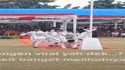 Viral, Ulah Paskibraka Ini Nodai Peringatan HUT Kemerdekaan RI / tangkaplayar @manaberita