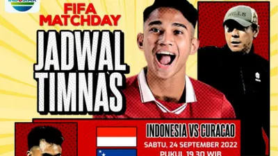 Siaran Langsung Bola Hari Ini Indonesia vs Curacao Sabtu 24 September 2022 Pukul 20.00 WIB, Tonton di Sini!