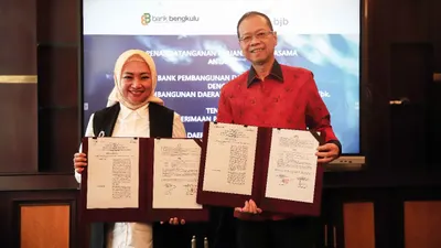 Inovatif, KUB bank bjb &amp; Bank Bengkulu Permudah Layanan Pajak dan Siap Perbanyak Agen Laku Pandai
