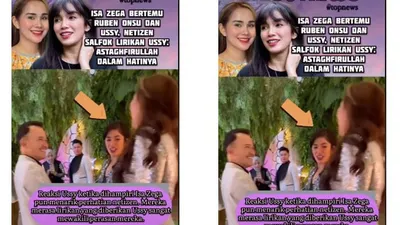 Ekspresi Ussy Sulistiawaty saat Disamperin Isa Zega jadi Sorotan, Warganet:&nbsp;Terwakilkan Banget Sama Lirikannya