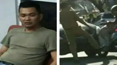 Kronologi Oknum ASN Menendang Motor Seorang Wanita di Sinjai, Kini Diamankan Polisi. (ltwitter @zoelfick dan IG @memomedsos)
