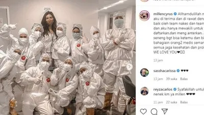 Millen Cyrus Bikin Heboh Saat Antar Nenek ke Wisma Atlet / dok. Instagram