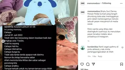 Briptu Suci Darma tulis pesan menyentuh untuk anaknya yang meninggal
