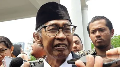 Dewas KPK Agung Artidjo Alkostar saat masih hidup. (Suara.com/Ummi Saleh)
