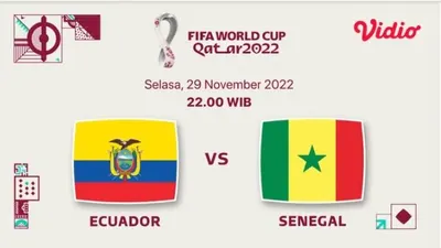 Steaming Ekuador vs Senegal di Piala Dunia 2022.