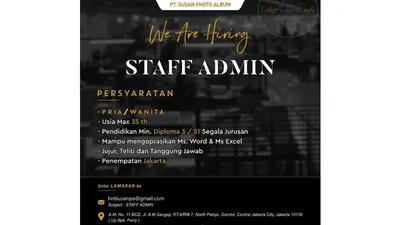 Loker Terbaru Jakarta 2022 Untuk Lulusan D3 Sampai S1 Semua Jurusan, Link Daftar Klik di Sini