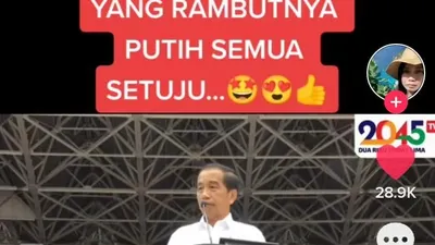Jokowi Isyaratkan Presiden di 2024 : Yang Rambutnya Putih, Pemimpin Mikirin Rakyat, Warganet Sebut Orang Ini  