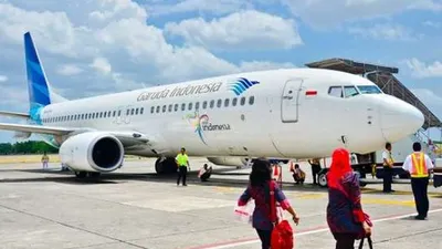 Ilustrasi pesawat Garuda Indonesia / Suara.com - Shutterstock