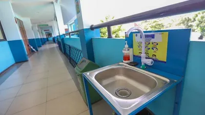 Fasilitas wastafel dalam rangka penegakkan protokol kesehatan 3M/dok: Kominfotik Jakut