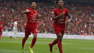 Selebrasi Osvaldo Haay usai mencetak gol ke gawang Borneo FC pada pekan pertama Liga 1 musim 2019. (dok Persija)