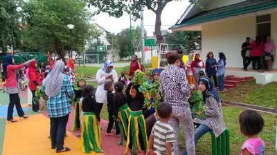 Suasana salah satu Ruang Publik Terpadu Ramah Anak (RPTRA) di Jakarta Pusat sebelum pandemi Covid-19/pemkot jakpus