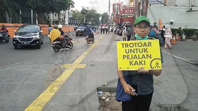 [ilustrasi] Pemprov DKI berencana melakukan penataan trotoar di 10 ruas jalan Jakarta. (dok Ayojakarta)