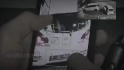 angkapan layar ketika Polres Metro Jakarta Barat melakukan pengejaran terhadap pelaku pencurian di SPBU / dok. istimewa