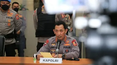 Kapolri Jendral Pol Listyo Sigit Prabowo saat konferensi pers pascapenyerangan ZA (25) tahun di Mabes Polri/dok: Humas Polri